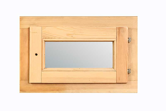 Деревянное окно одинарного остекления 360x560x40 мм