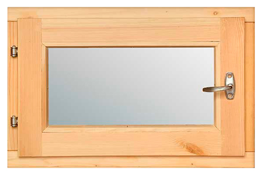 Деревянное окно двойного остекления 860x560x70 мм